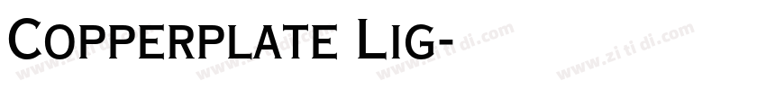 Copperplate Lig字体转换